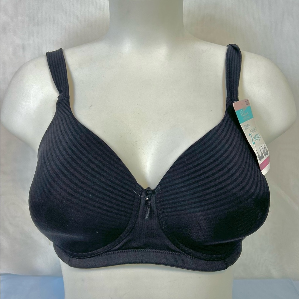 NWT Vanity Fair Radiant Black Wirefree Multiway Straps / 36D